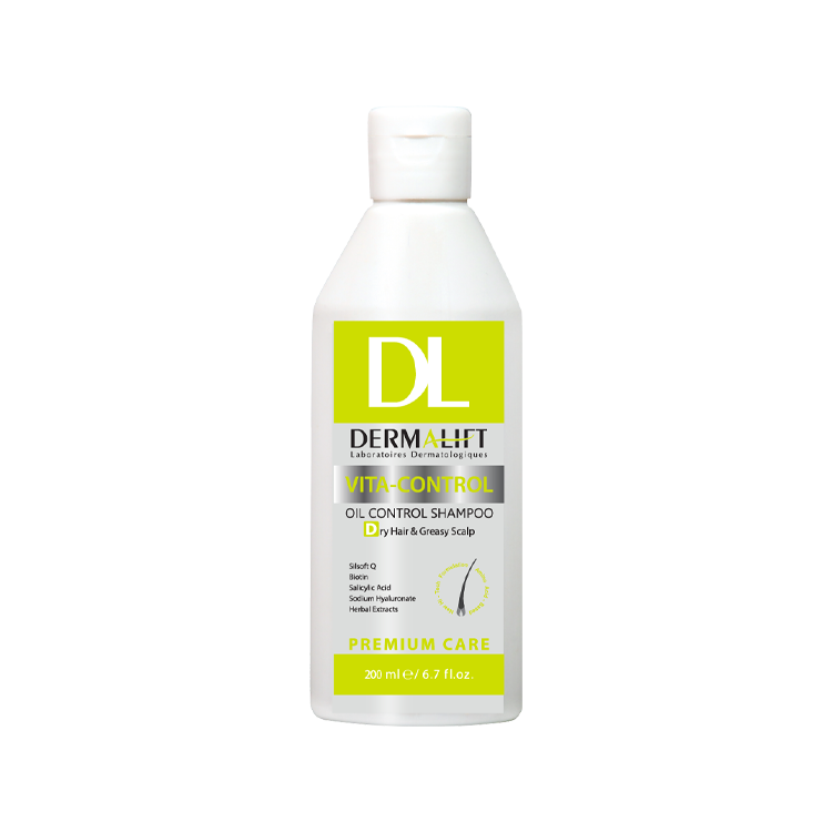 شامپو فاقد سولفات کف سر چرب و موهای خشک درمالیفت حجم 200 میلی لیتر