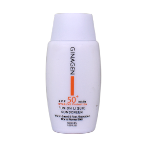 لیکویید ضد آفتاب بی رنگ پوست های خشک و نرمال ژیناژن SPF50 حجم 50 میلی لیتر