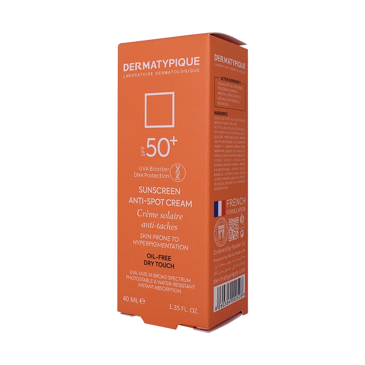 قیمت کرم ضد آفتاب ضد لک بی رنگ درماتیپیک SPF50 حجم 40 میلی لیتر