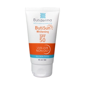 کرم ضد آفتاب بی رنگ روشن کننده بیوتی درما SPF50 حجم 45 میلی لیتر