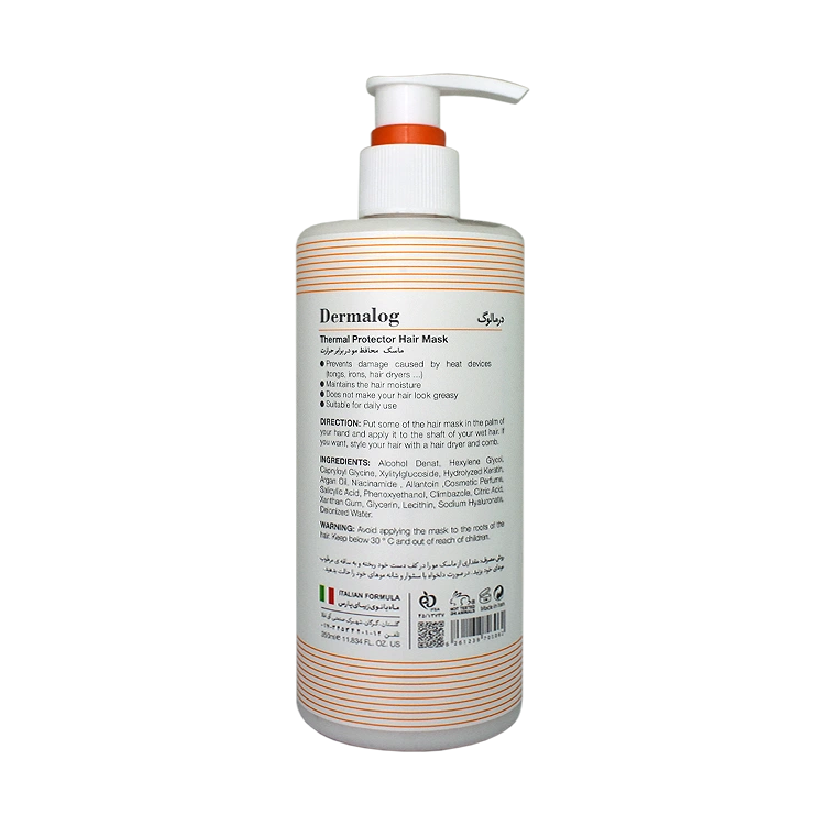 خرید ماسک مو بعد از حمام محافظ حرارت درمالوگ حجم 350 میلی لیتر
