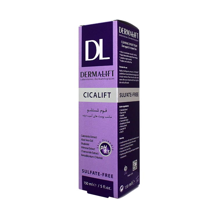 قیمت فوم شستشوی صورت پوست آسیب دیده سیکالیفت درمالیفت حجم 150 میلی لیتر