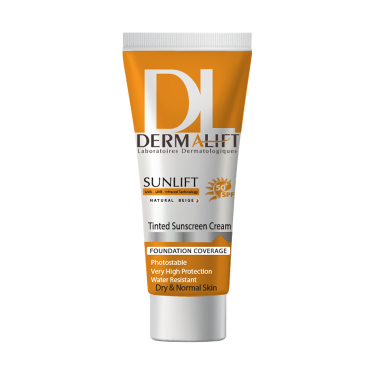 خرید کرم ضد آفتاب بژ طبیعی پوست های خشک و معمولی سانلیفت درمالیفت SPF50 حجم 40 میلی لیتر