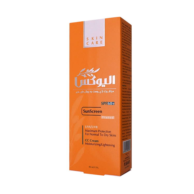 قیمت کرم ضد آفتاب سی سی رنگی پوست های خشک و معمولی الیوکس SPF60 حجم 50 میلی لیتر