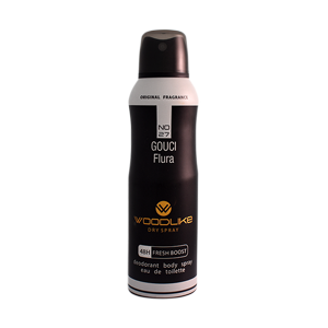 اسپری بدن زنانه وودلایک مدل Flura Gouci حجم 200 میلی لیتر