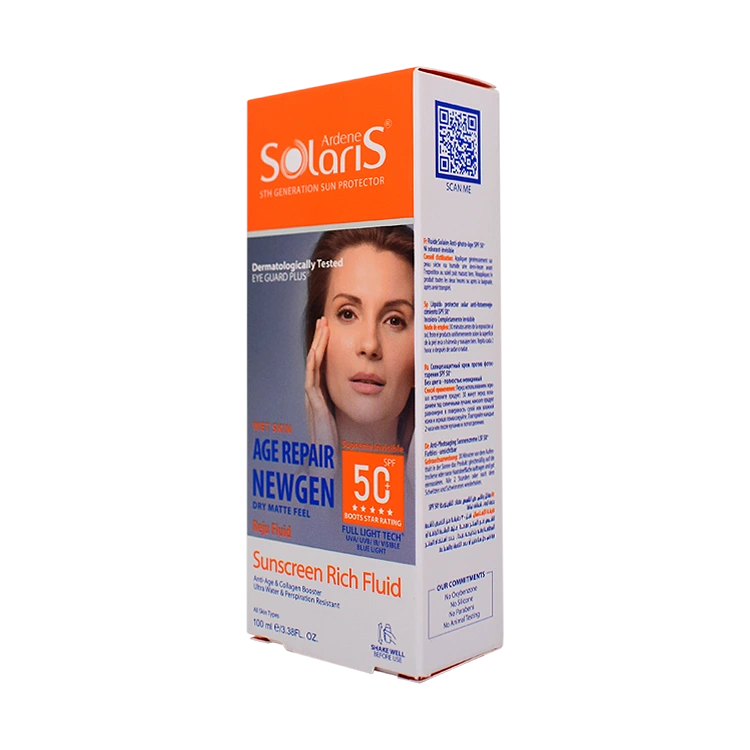 قیمت فلویید ضد آفتاب ضد چروک بی رنگ ایج ریپیر نیوژن آردن سولاریس SPF50 حجم 100 میلی لیتر