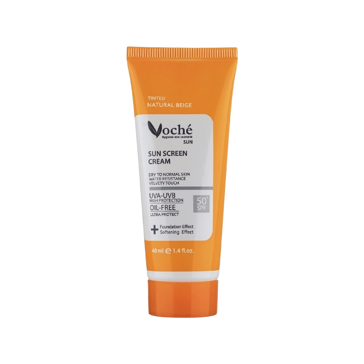 کرم ضد آفتاب بژ طبیعی پوست های خشک و معمولی وچه SPF50 حجم 50 میلی لیتر