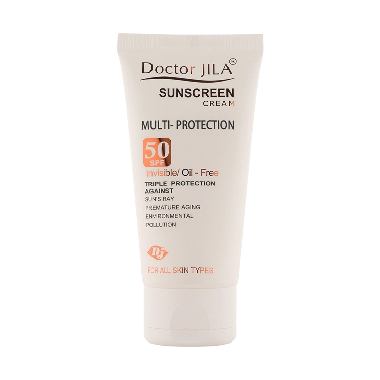 کرم ضد آفتاب بی رنگ مولتی پروتکشن دکتر ژیلا SPF50 حجم 50 میلی لیتر