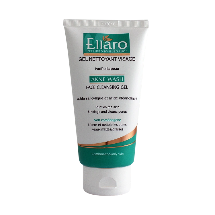 ژل شستشوی صورت پوست های چرب و جوشدار آکنه واش الارو حجم 150 میلی لیتر