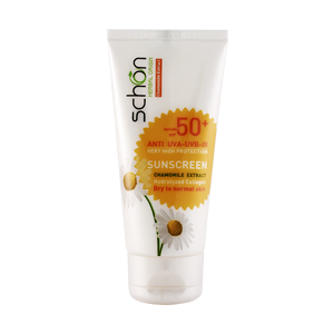 کرم ضد آفتاب بی رنگ پوست های خشک و معمولی شون SPF50 حجم 50 میلی لیتر