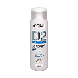 شامپو ضد شوره پوست سر خشک پرایم مدل D2 حجم 250 میلی لیتر