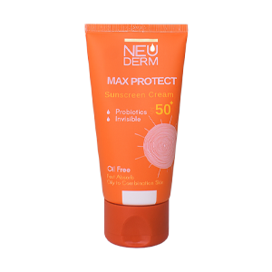 کرم ضد آفتاب بی رنگ پوست های مختلط و چرب مکس پروتکت نئودرم SPF50 حجم 50 میلی لیتر