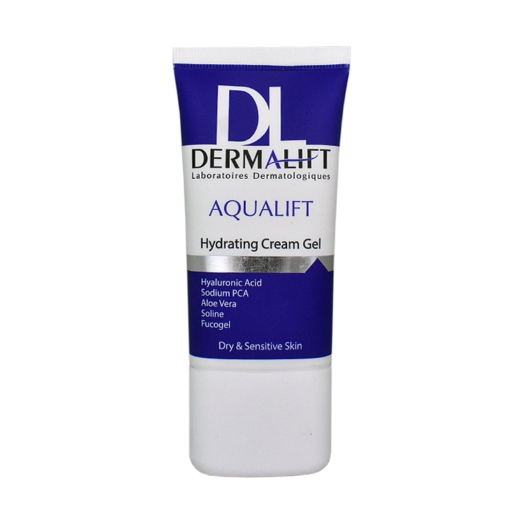 ژل کرم آبرسان پوست های خشک و حساس آکوالیفت درمالیفت حجم 50 میلی لیتر