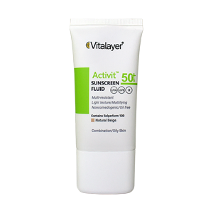 فلویید ضد آفتاب پوست چرب بژ طبیعی اکتی ویت ویتالیر SPF50 حجم 50 میلی لیتر