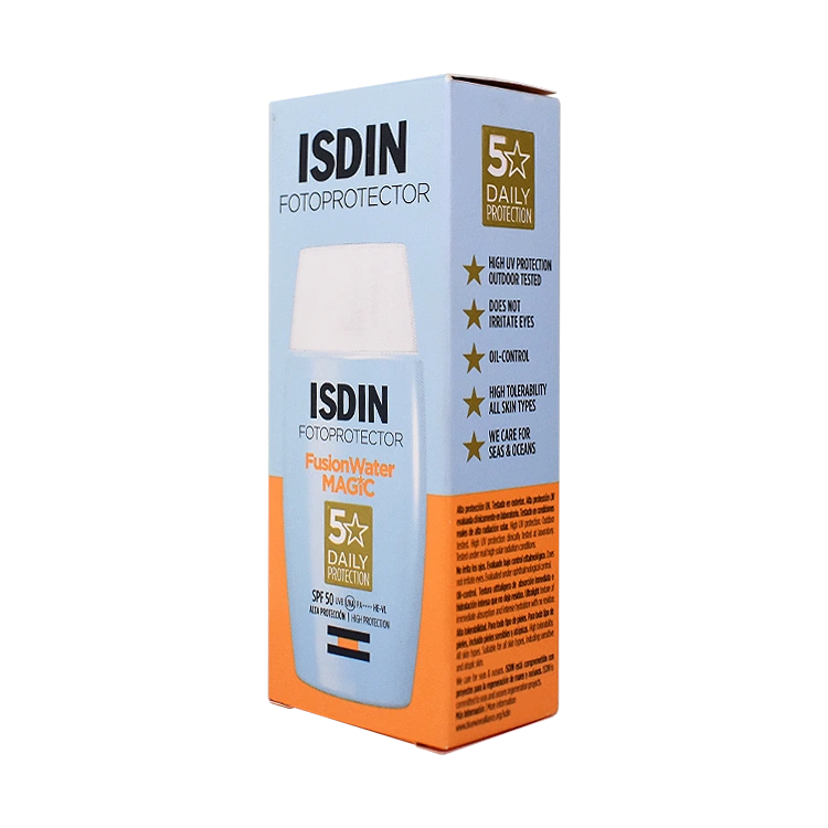 قیمت فلویید ضد آفتاب بی رنگ فیوژن واتر مجیک ایزدین SPF50 حجم 50 میلی لیتر