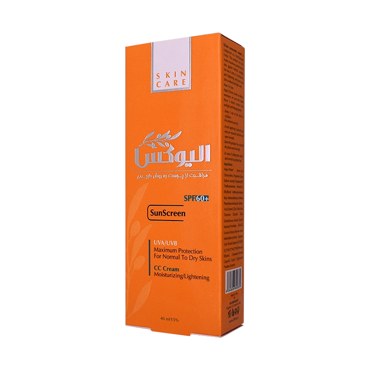 قیمت کرم ضد آفتاب سی سی بی رنگ پوست های خشک و معمولی الیوکس SPF60 حجم 50 میلی لیتر
