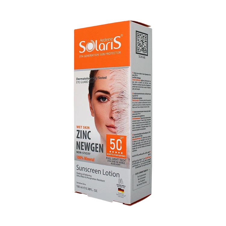 قیمت لوسیون ضد آفتاب فیزیکال زینک نیوژن آردن سولاریس SPF50 حجم 100 میلی لیتر