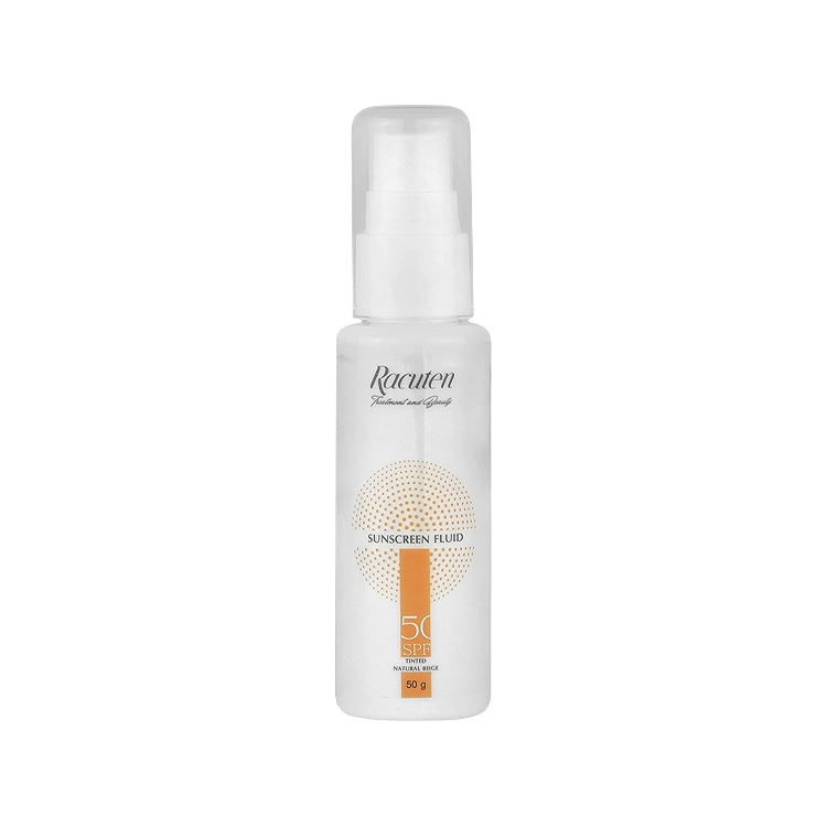 فلویید ضد آفتاب رنگی بژ طبیعی پوست های مختلط و چرب راکوتن SPF50 حجم 50 میلی لیتر