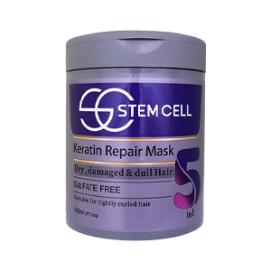 ماسک مو پنج کاره فاقد سولفات موهای خشک و آسیب دیده استم سل حجم 500 میلی لیتر