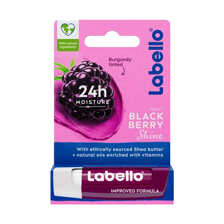 بالم لب رنگی شاه توت لابلو رنگ قرمز شرابی