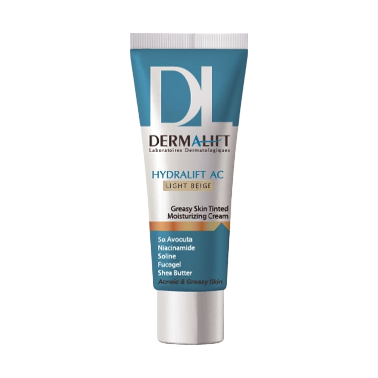 کرم مرطوب کننده بژ روشن پوست چرب هیدرالیفت AC درمالیفت حجم 40 میلی لیتر