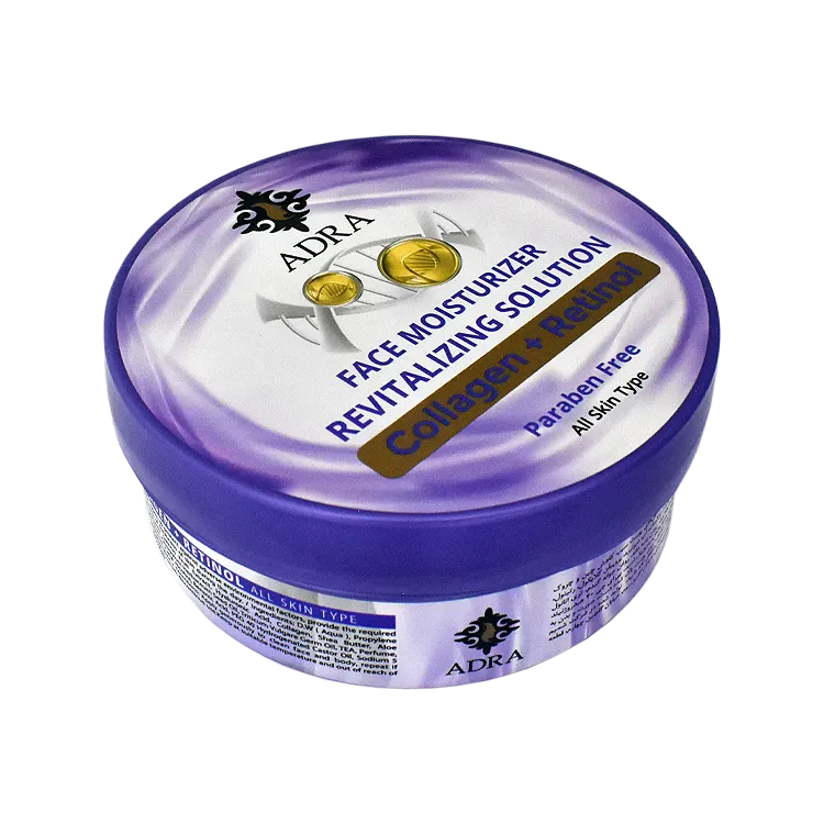 کرم مرطوب کننده و آبرسان کاسه ای کلاژن و رتینول آدرا حجم 200 میلی لیتر
