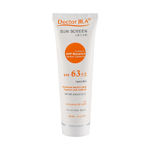 کرم ضد آفتاب بی رنگ انواع پوست دکتر ژیلا SPF63 حجم 50 میلی لیتر