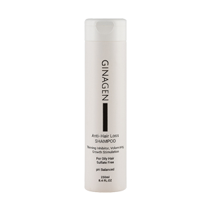 شامپو فاقد سولفات ضد ریزش موهای چرب ژیناژن حجم 250 میلی لیتر