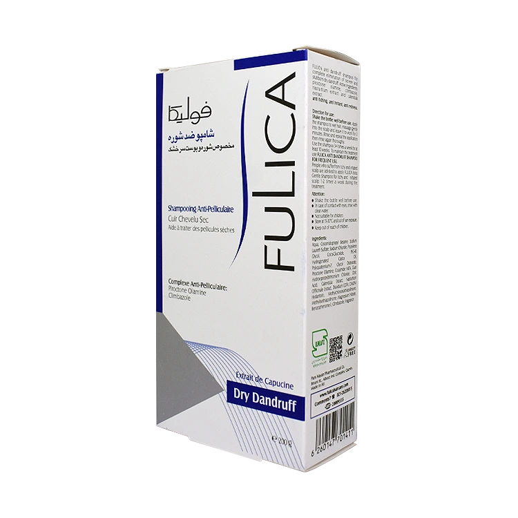 قیمت شامپو ضد شوره موهای خشک فولیکا حجم 200 میلی لیتر