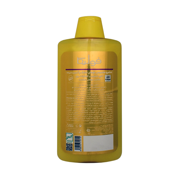 خرید شامپو فاقد سولفات موهای خشک و آسیب دیده فولیکا مدل Lecithin ZN حجم 400 میلی لیتر