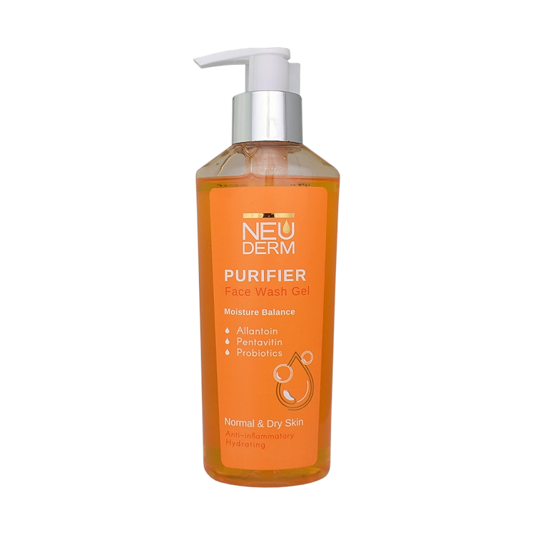 ژل شستشوی صورت پوست های خشک و معمولی نئودرم حجم 200 میلی لیتر