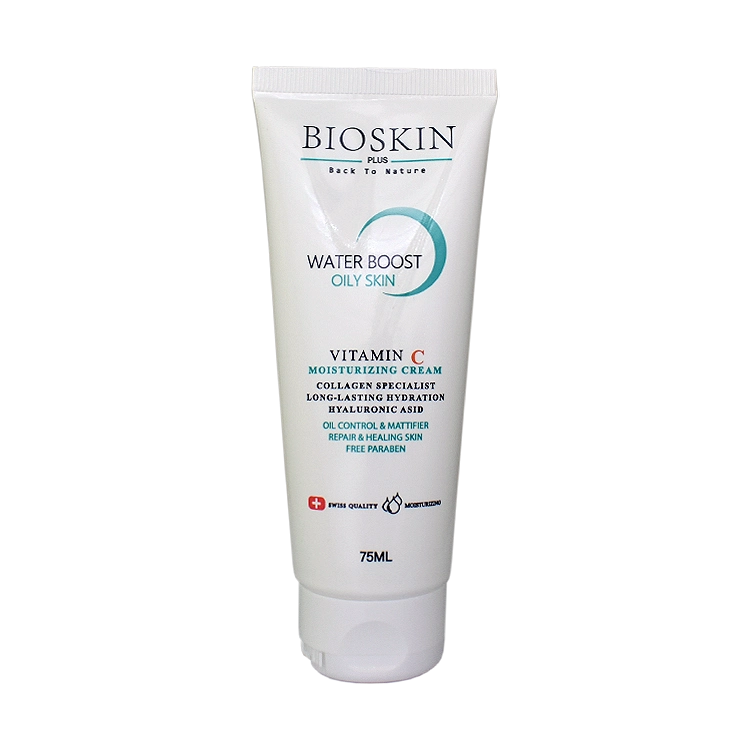 کرم مرطوب کننده ویتامین سی پوست چرب بایو اسکین حجم 75 میلی لیتر