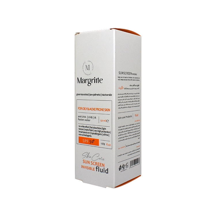 خرید فلویید ضد آفتاب بی رنگ پوست های چرب و جوشدار مارگریت SPF50 حجم 50 میلی لیتر