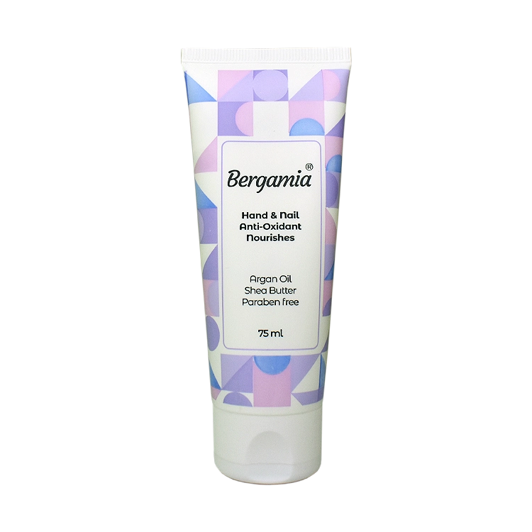 کرم مرطوب کننده دست و ناخن روغن آرگان و شی باتر برگامیا حجم 75 میلی لیتر