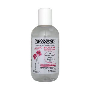 میسلار واتر پاک کننده آرایش انواع پوست نیوساد حجم 250 میلی لیتر