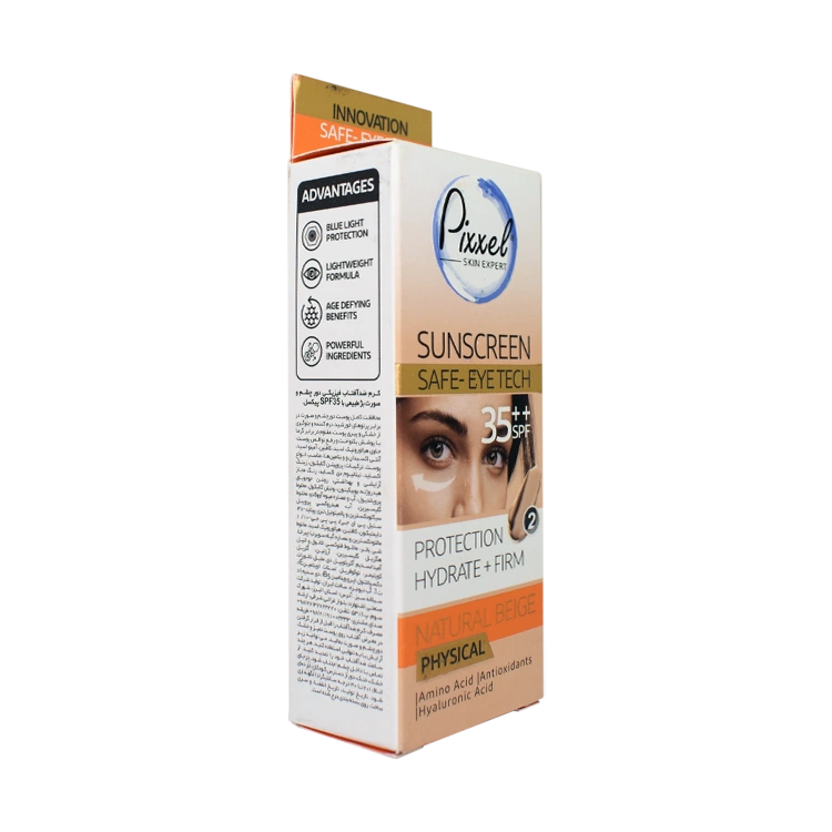قیمت کرم ضد آفتاب فیزیکال بژ طبیعی دور چشم و صورت پیکسل SPF35 حجم 50 میلی لیتر