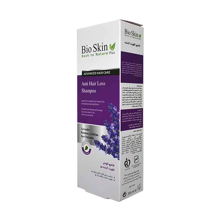 قیمت شامپو ضد ریزش و تقویت کننده لوندر بایو اسکین حجم 200 میلی لیتر