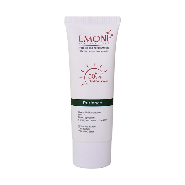 فلوئید ضد آفتاب بی رنگ پوست های چرب و مستعد آکنه امونی SPF50 حجم 50 میلی لیتر