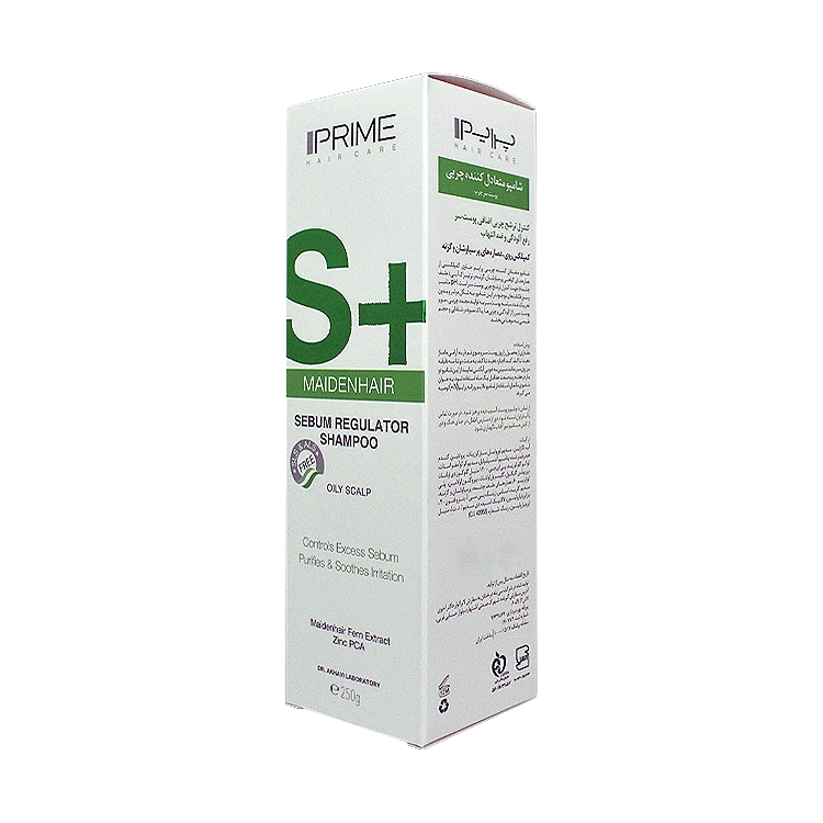 قیمت شامپو متعادل کننده چربی پوست سر چرب پرایم مدل +S حجم 250 میلی لیتر