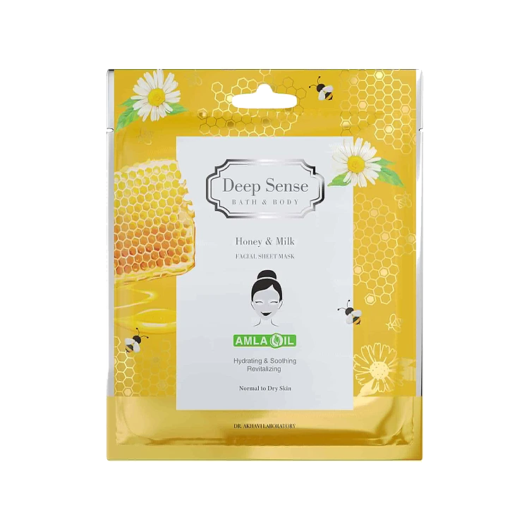 ماسک صورت نقابی پوست های خشک و معمولی شیر و عسل دیپ سنس حجم 25 میلی لیتر