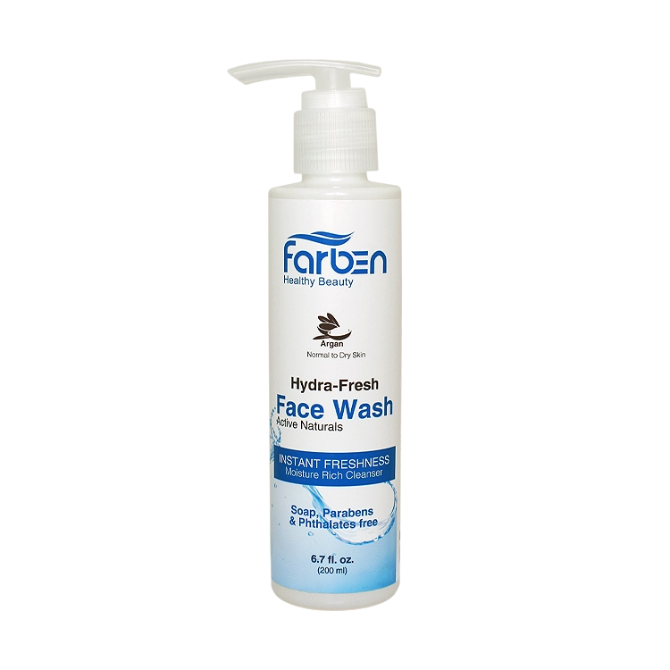 ژل شستشوی صورت پوست های خشک و معمولی روغن آرگان فاربن حجم 200 میلی لیتر