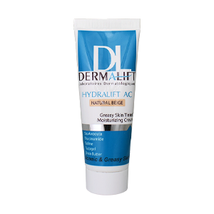 کرم مرطوب کننده بژ طبیعی پوست چرب هیدرالیفت AC درمالیفت حجم 40 میلی لیتر