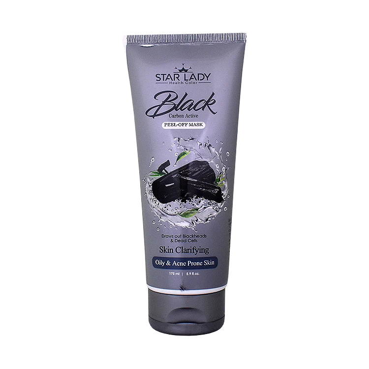 ماسک صورت پیل آف ضد جوش سرسیاه زغال فعال استار لیدی حجم 175 میلی لیتر