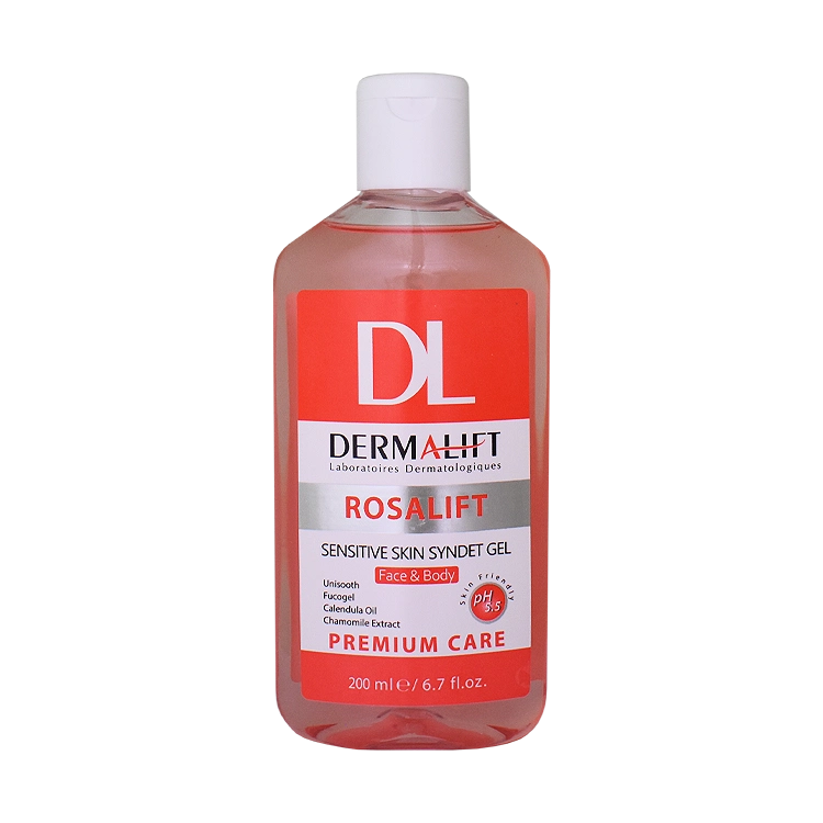 ژل شستشوی صورت پوست حساس رزالیفت درمالیفت حجم 200 میلی لیتر
