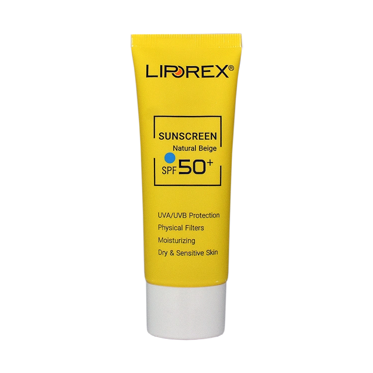 کرم ضد آفتاب بژ طبیعی پوست های خشک و حساس لیپورکس SPF50 حجم 40 میلی لیتر