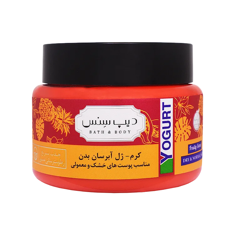 ماست بدن پوست های خشک و معمولی میوه های استوایی دیپ سنس حجم 250 میلی لیتر