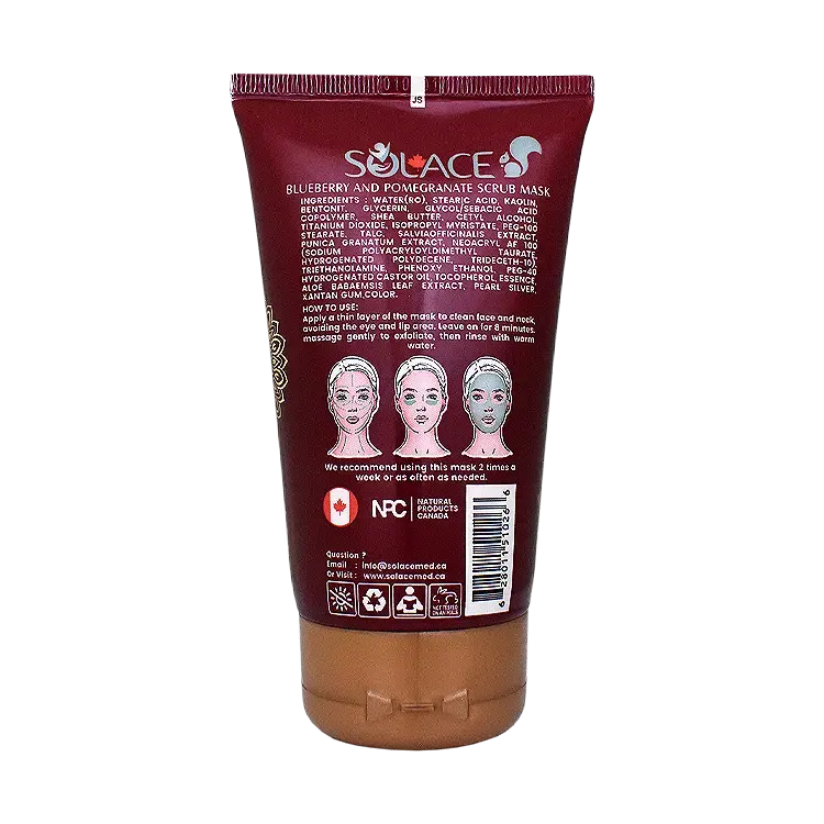 خرید ماسک اسکراب لیفتینگ انار و بلوبری سولس حجم 150 میلی لیتر