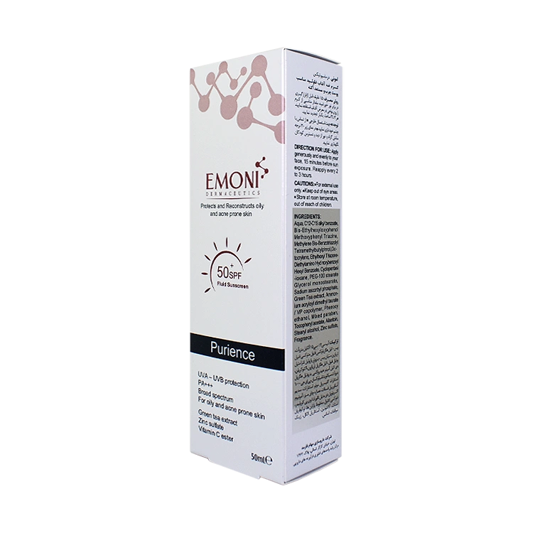 قیمت فلوئید ضد آفتاب بی رنگ پوست های چرب و مستعد آکنه امونی SPF50 حجم 50 میلی لیتر
