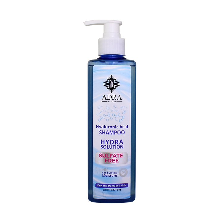 شامپو سر هیالورونیک اسید فاقد سولفات آدرا حجم 270 میلی لیتر