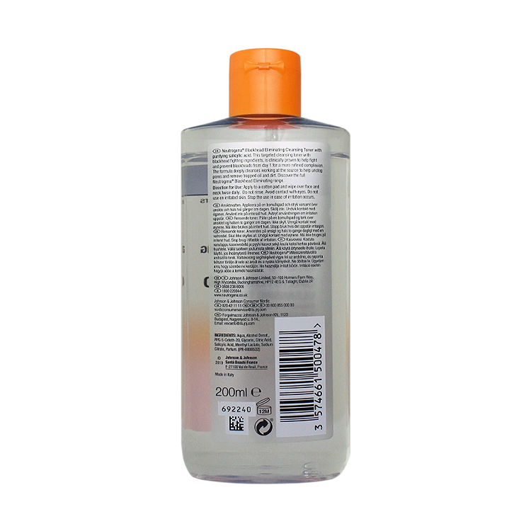 خرید تونر پاک کننده جوش سر سیاه نوتروژینا مدل Blackhead Eliminating حجم 200 میلی لیتر